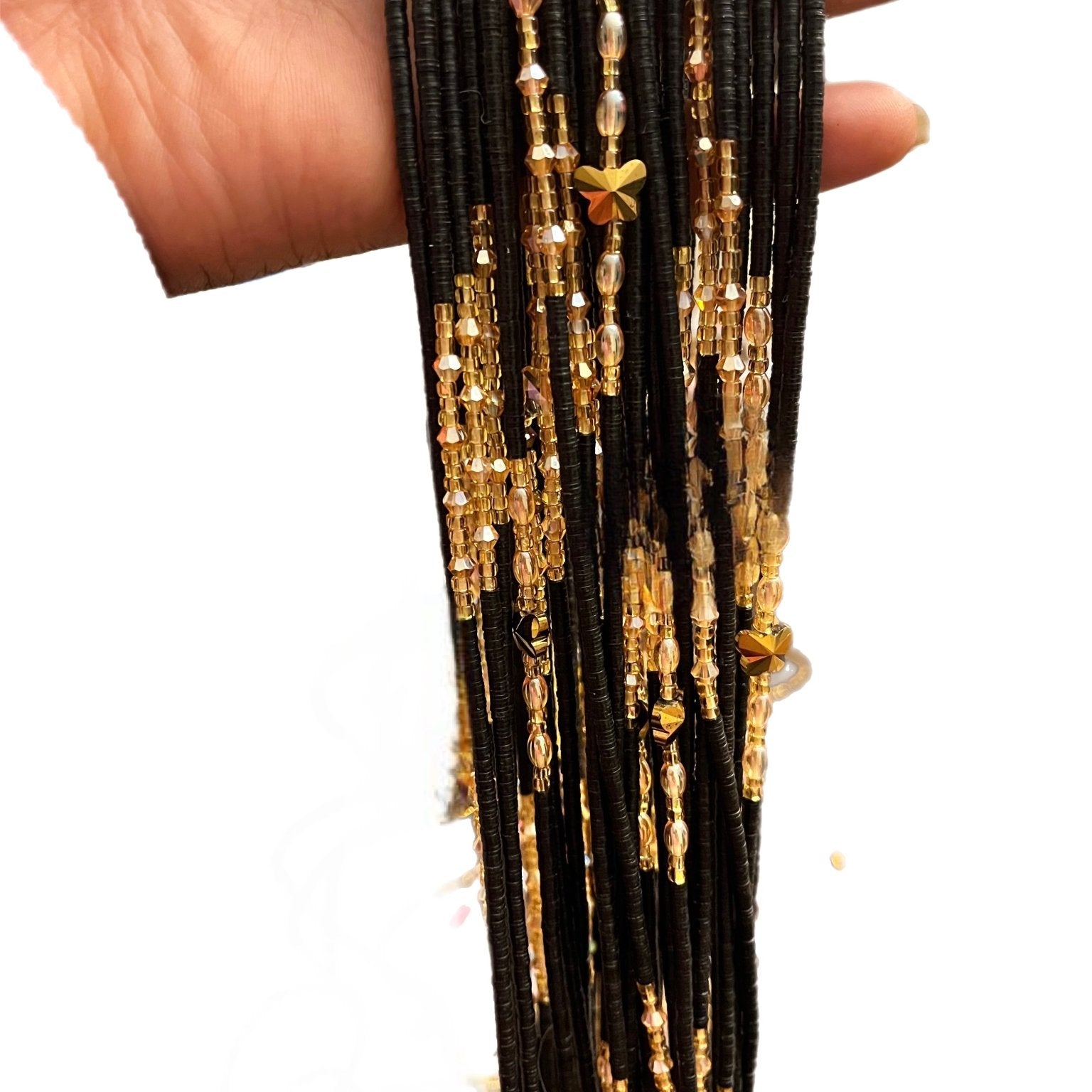 Flat disk Ghana waist beads - Trufacebygrace