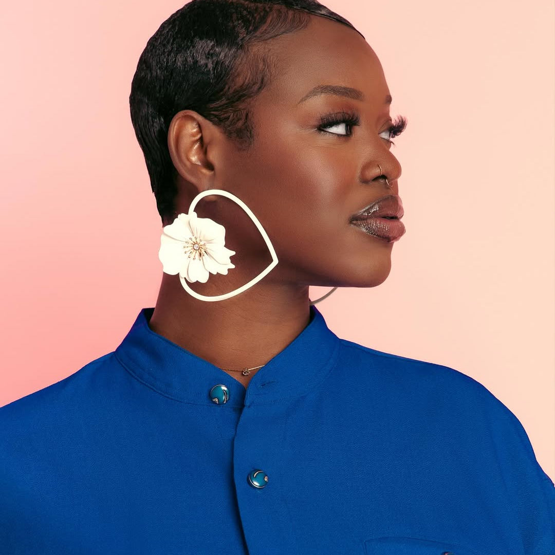 Flower in Love White Blossom Earring - Trufacebygrace