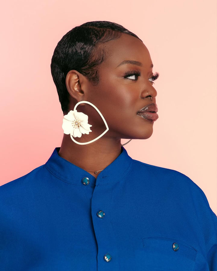 Flower in Love White Blossom Earring - Trufacebygrace