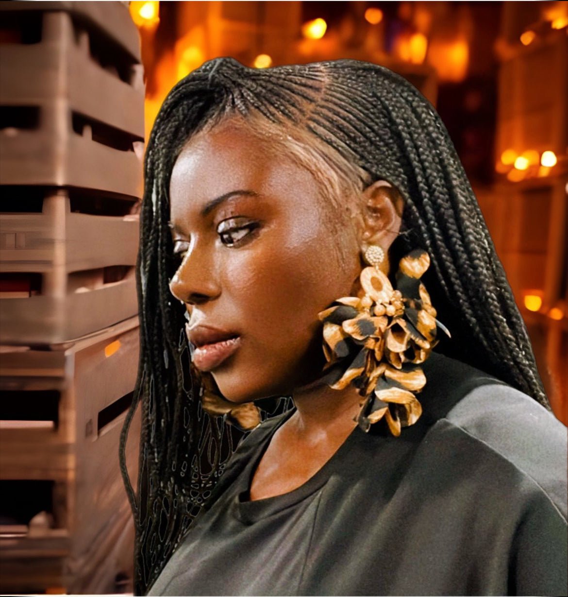 Flower Petals Puff Earrings - Prints - Trufacebygrace