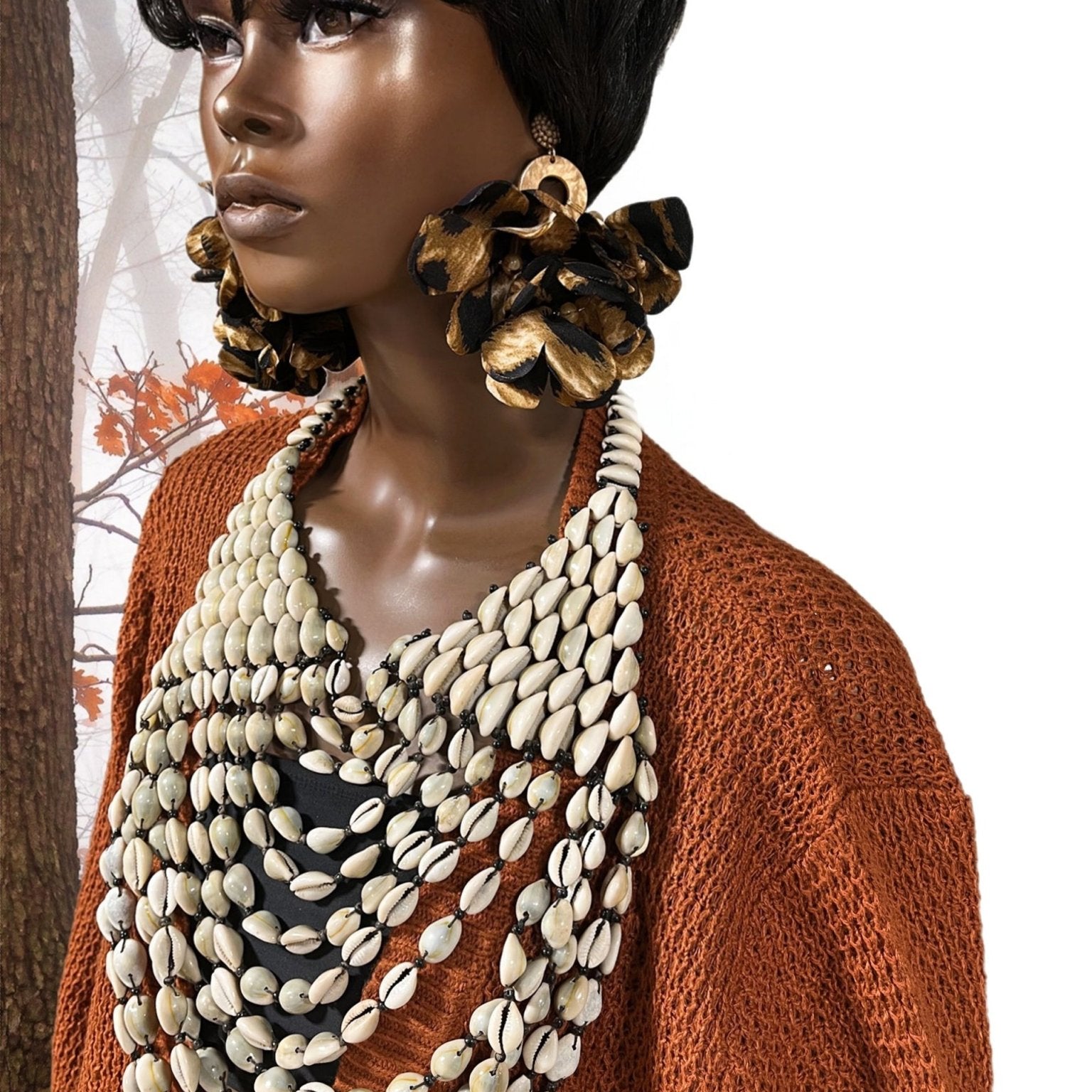Flower Petals Puff Earrings - Prints - Trufacebygrace