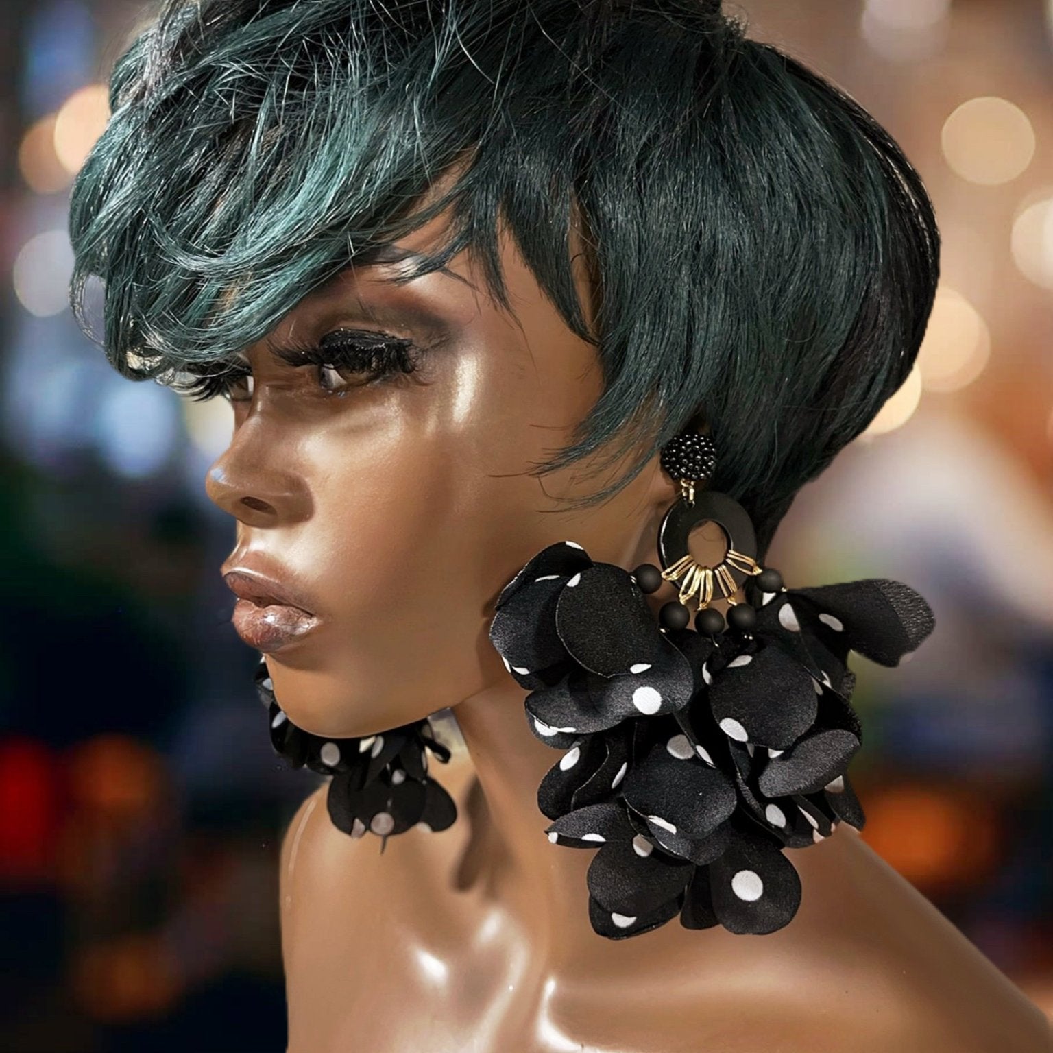 Flower Petals Puff Earrings - Prints - Trufacebygrace