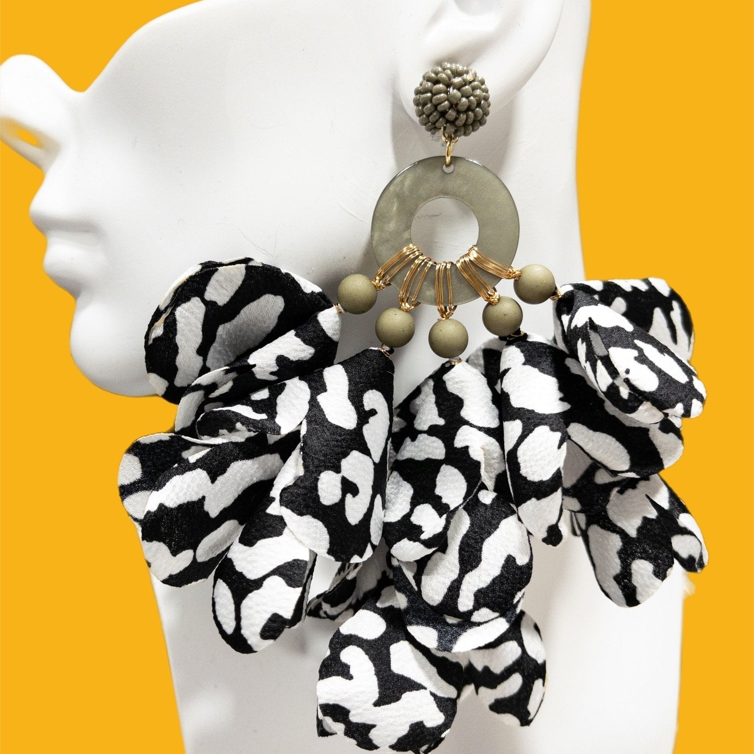 Flower Petals Puff Earrings - Prints - Trufacebygrace