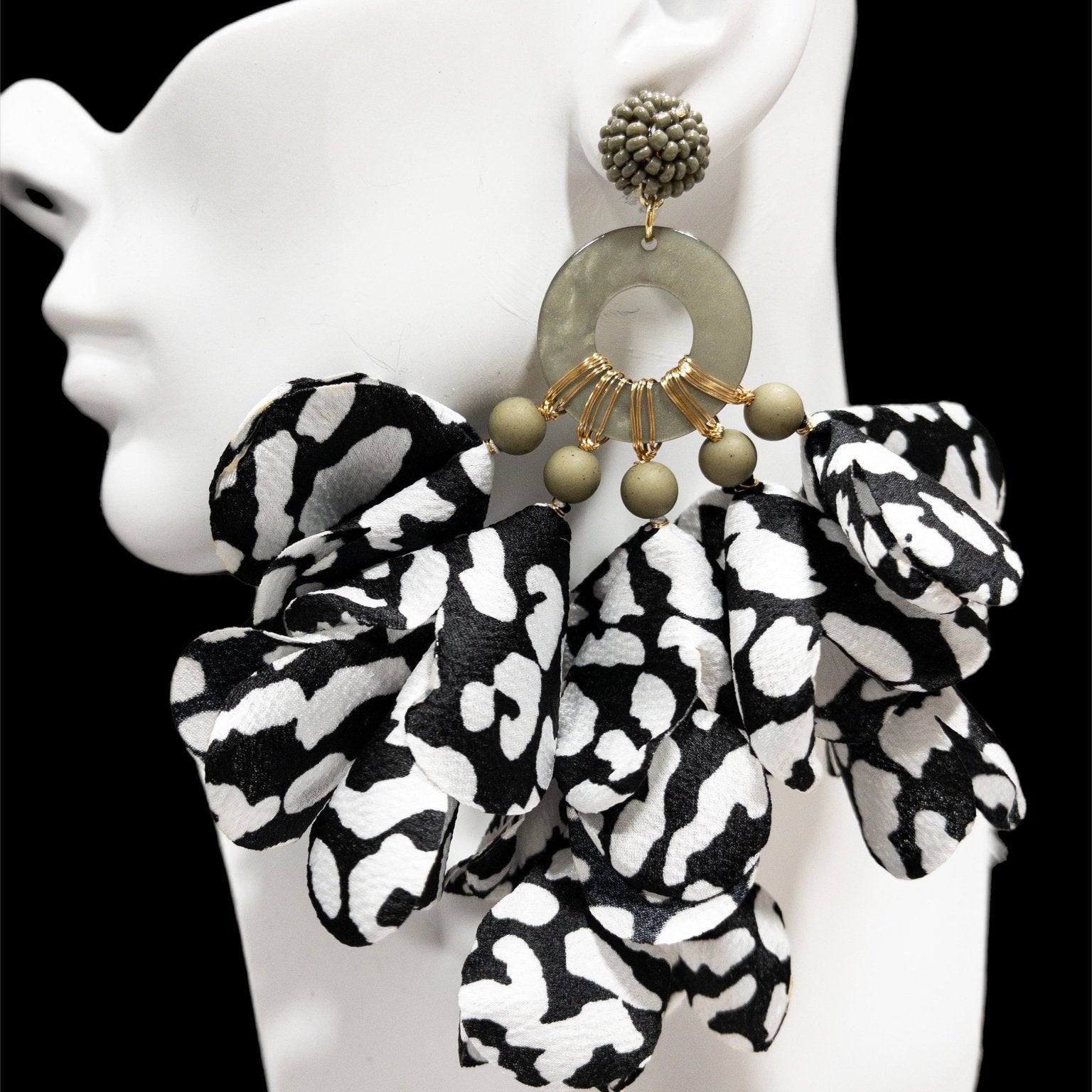 Flower Petals Puff Earrings - Prints - Trufacebygrace