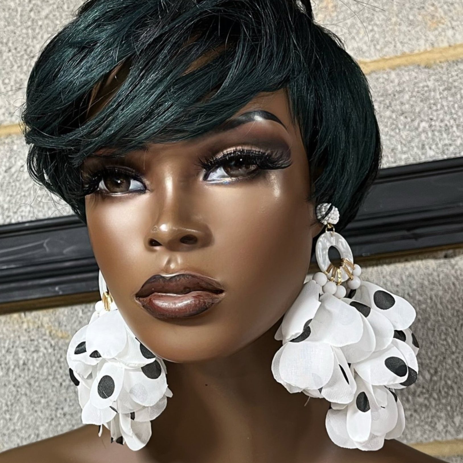 Flower Petals Puff Earrings - Prints - Trufacebygrace