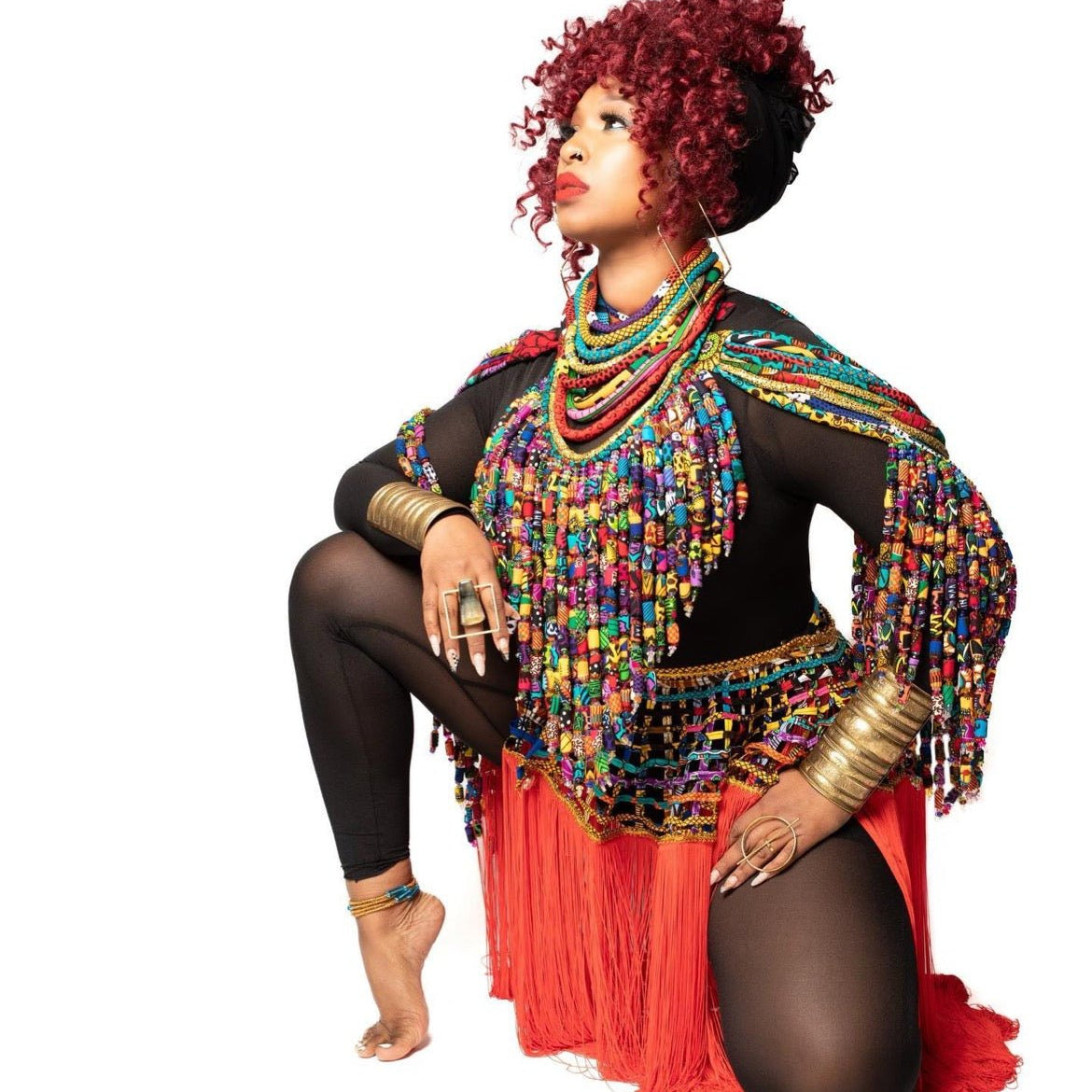 Frema Kandy Wrapped Ankara Fabric Neckpiece - Trufacebygrace