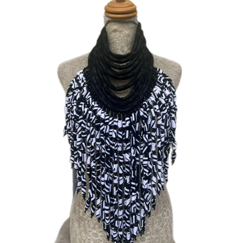 Frema Kandy Wrapped Ankara Fabric Neckpiece - Trufacebygrace