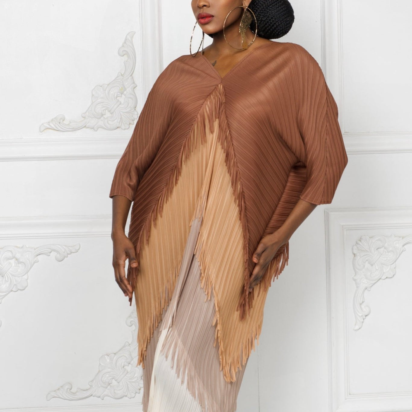 Fringe Tassel Pleated Dress - Trufacebygrace