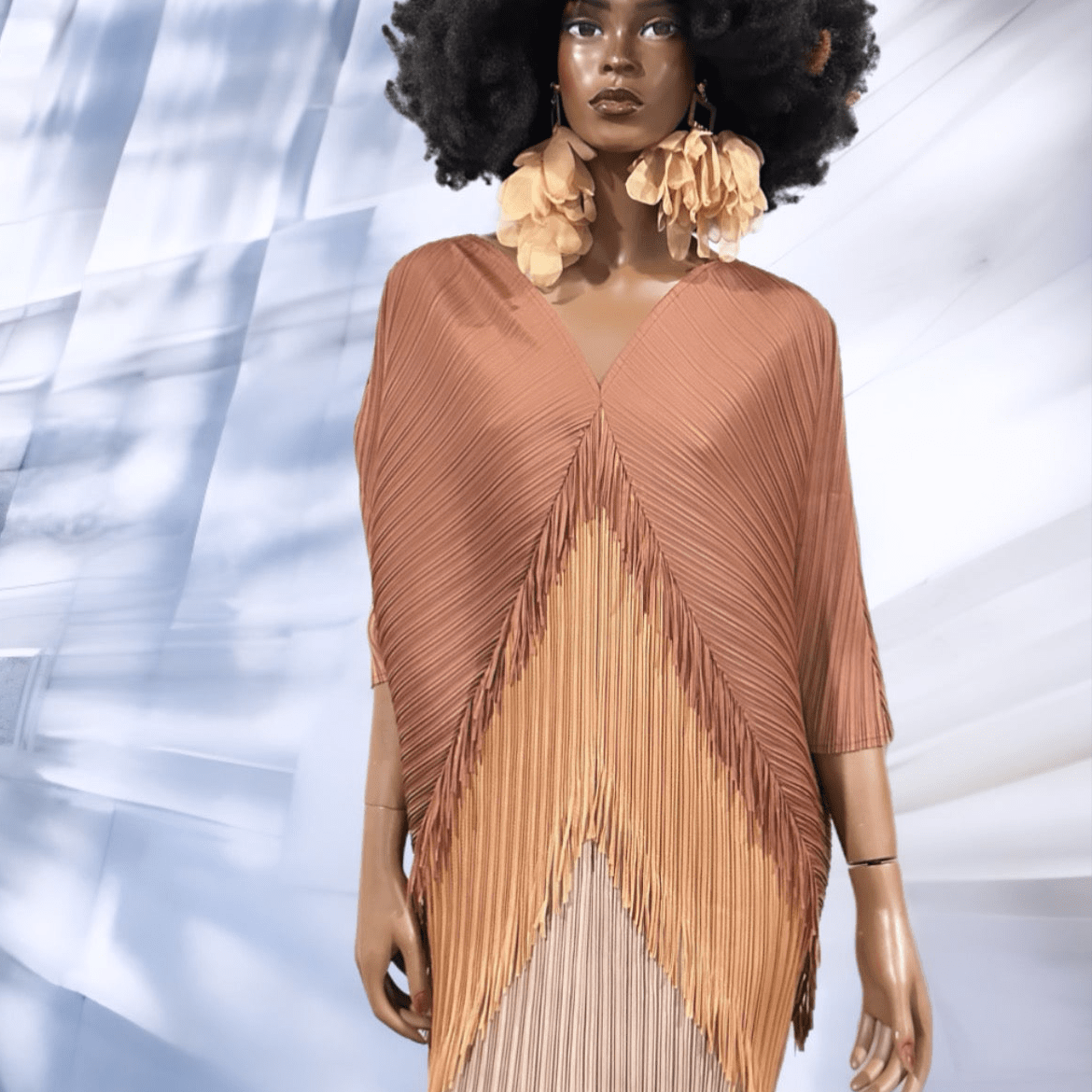 Fringe Tassel Pleated Dress - Trufacebygrace