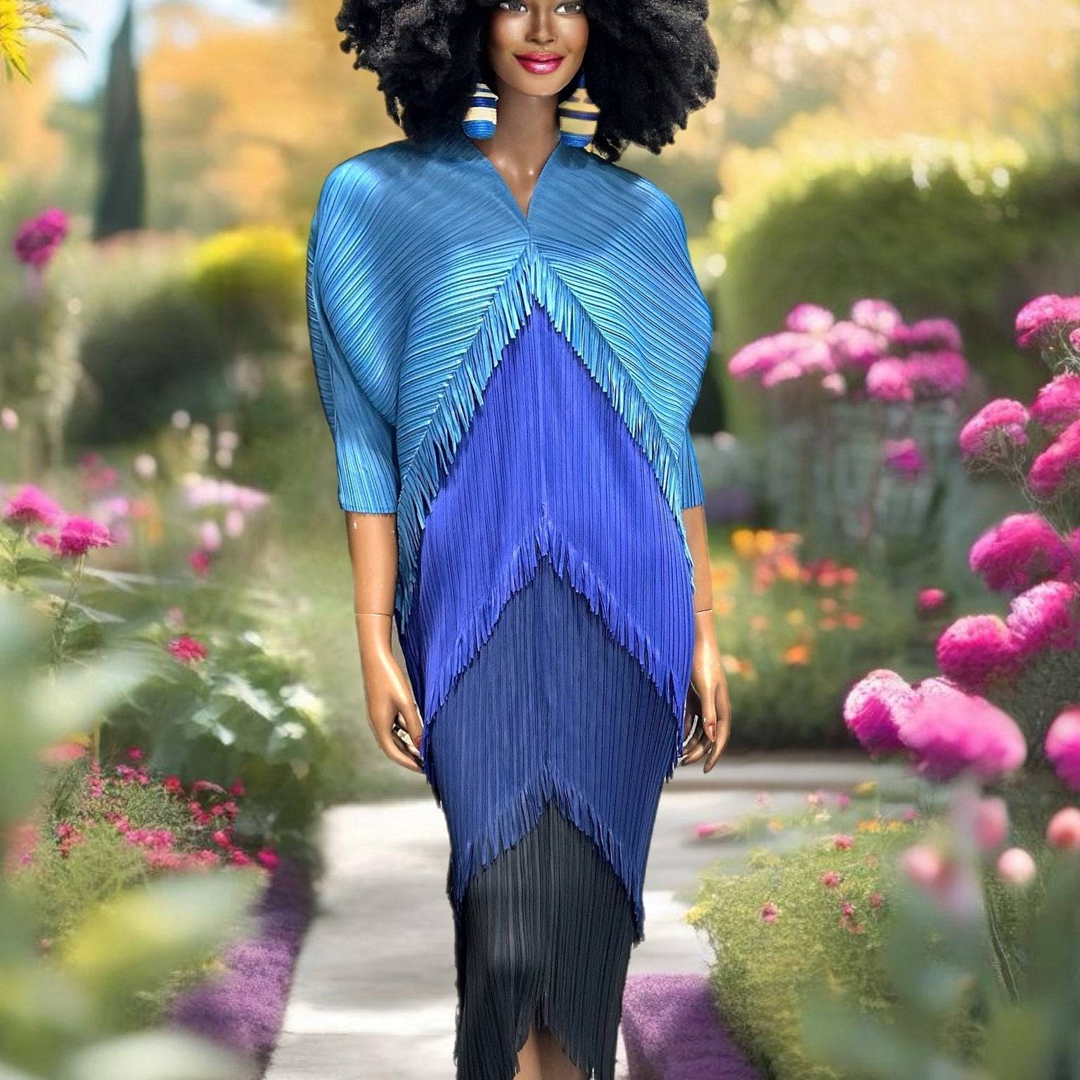 Fringe Tassel Pleated Dress - Trufacebygrace