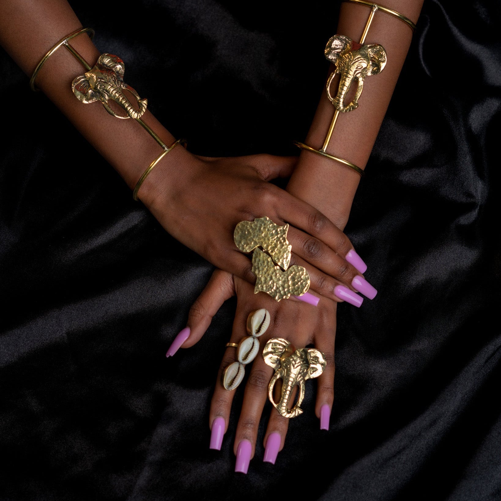 Genuine Brass Elephant hand Cuff/bracelets - Trufacebygrace