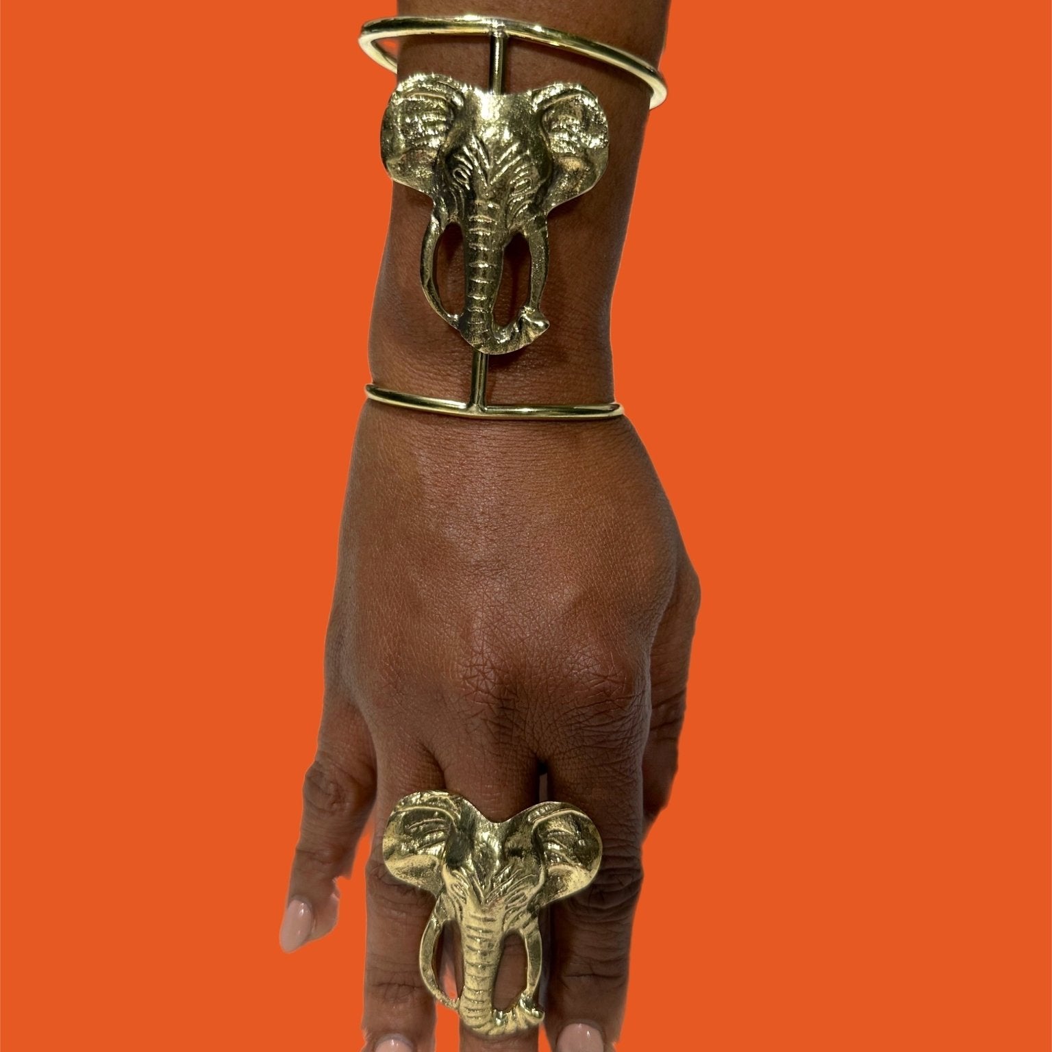 Genuine Brass Elephant hand Cuff/bracelets - Trufacebygrace