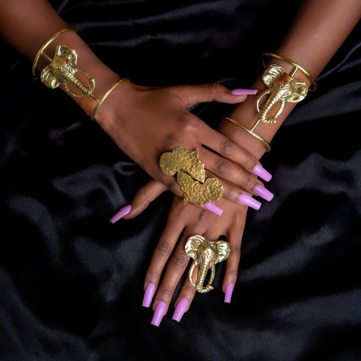 Genuine Brass Elephant hand Cuff/bracelets - Trufacebygrace