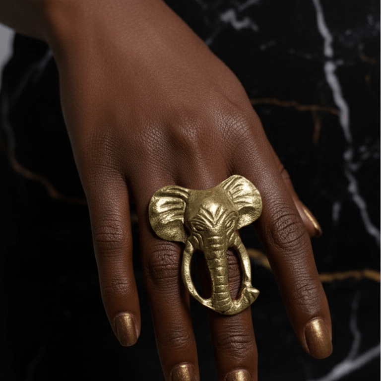 Genuine Brass Elephant Ring - Trufacebygrace