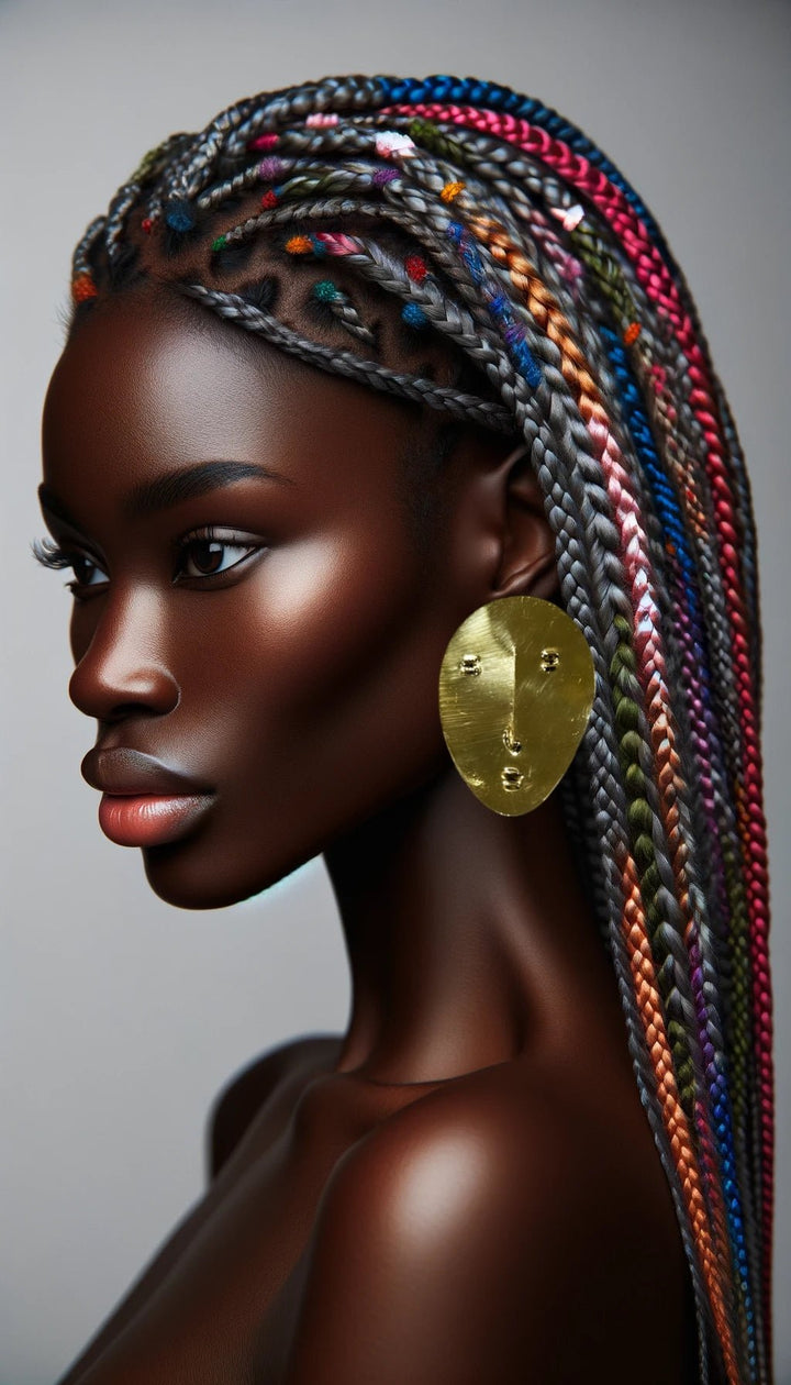 Genuine brass face mask stud earrings - Trufacebygrace