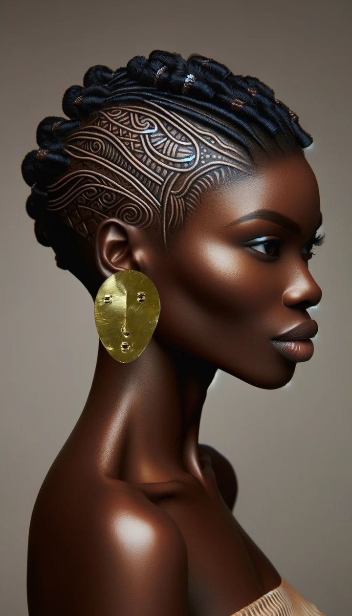 Genuine brass face mask stud earrings - Trufacebygrace