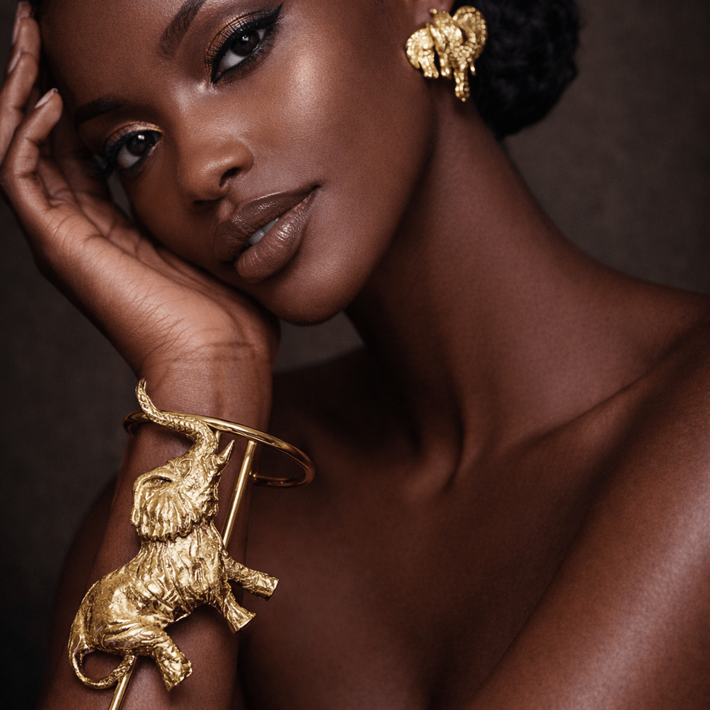 Genuine Brass Trunk Up Elephant hand Cuff/bracelet - Trufacebygrace