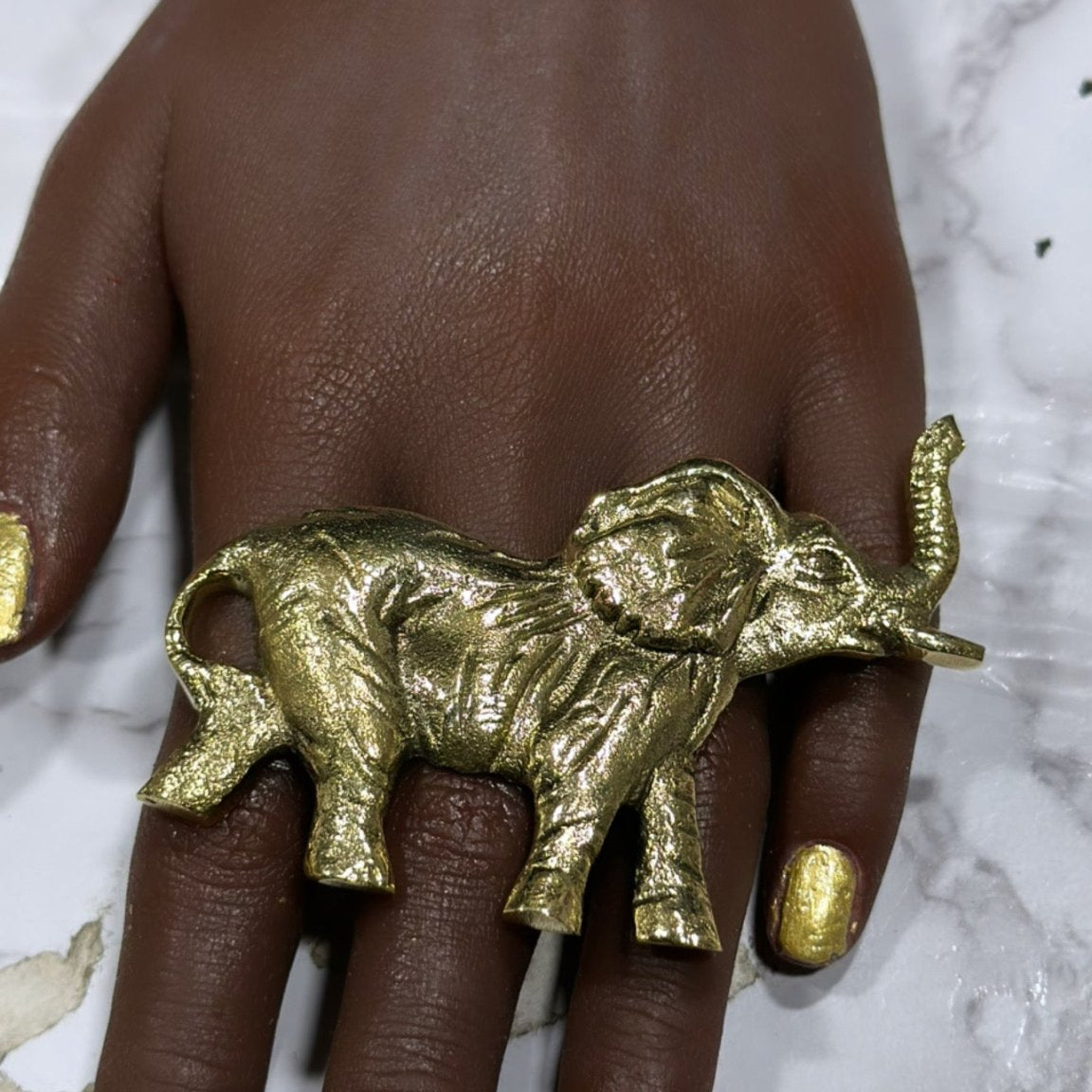 Genuine Brass Tusk Up Elephant hand Cuff/bracelet - Trufacebygrace