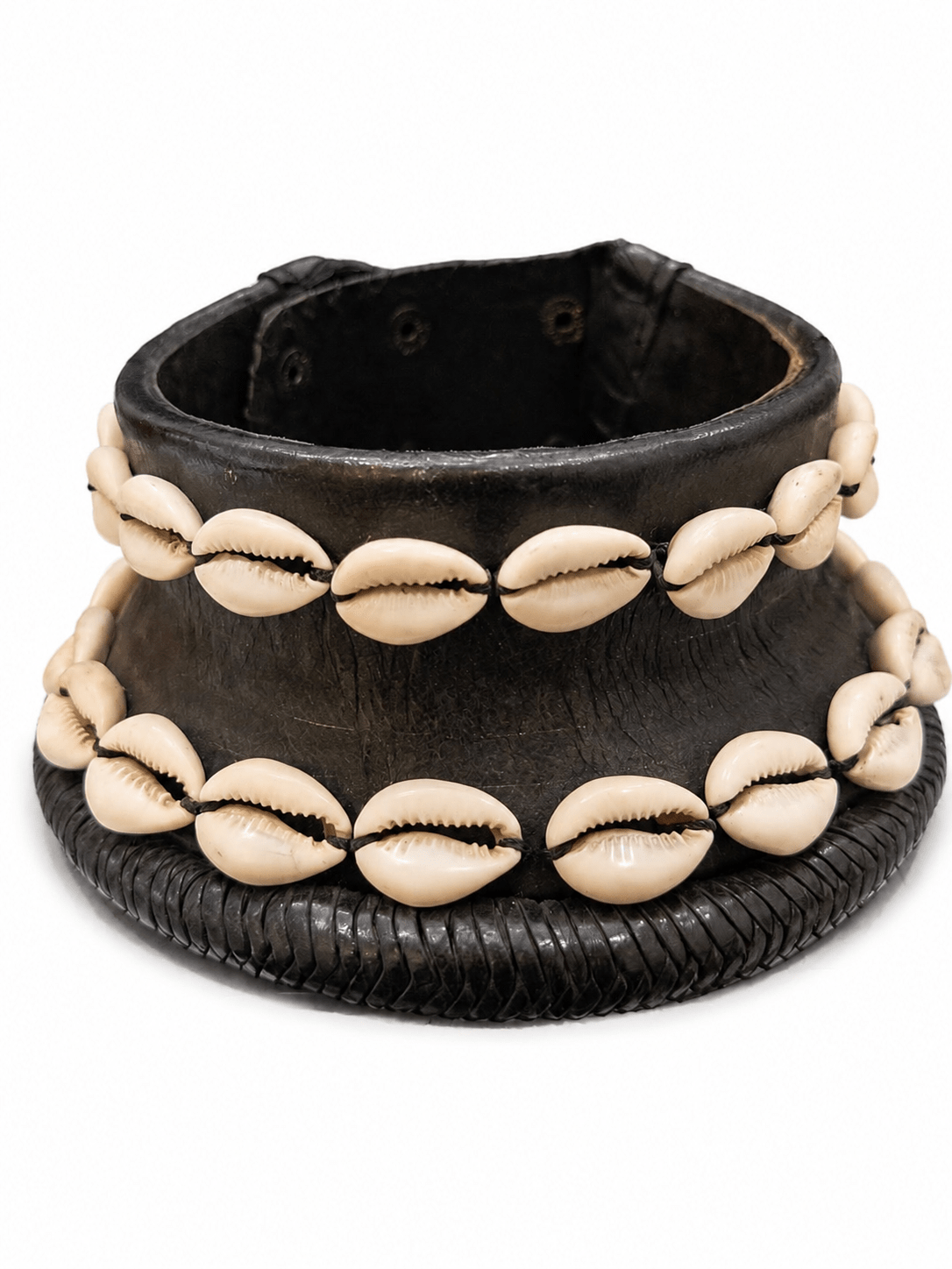Genuine Cowry on Leather Adjustable Choker Necklace - Trufacebygrace