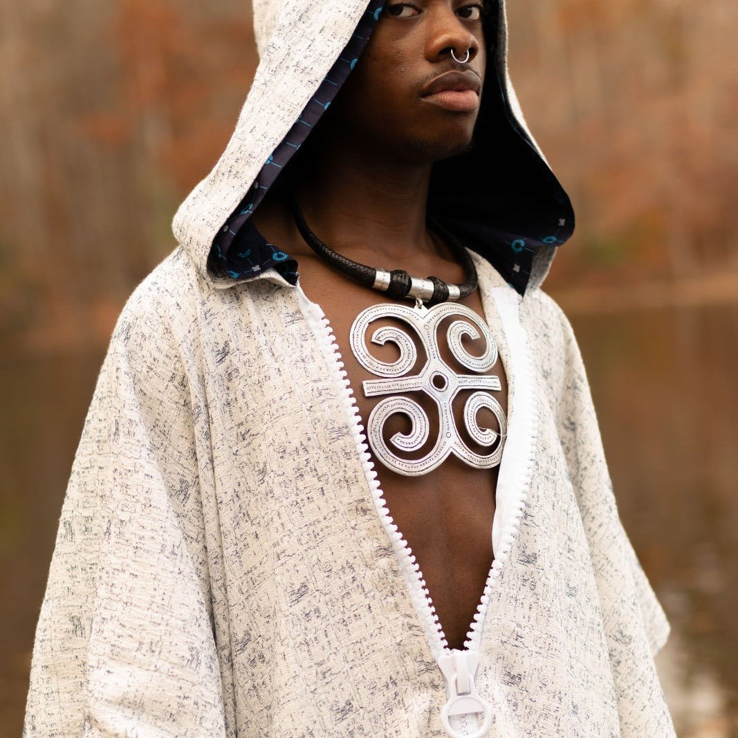 Genuine Leather and oversized adinkra pendants - Trufacebygrace
