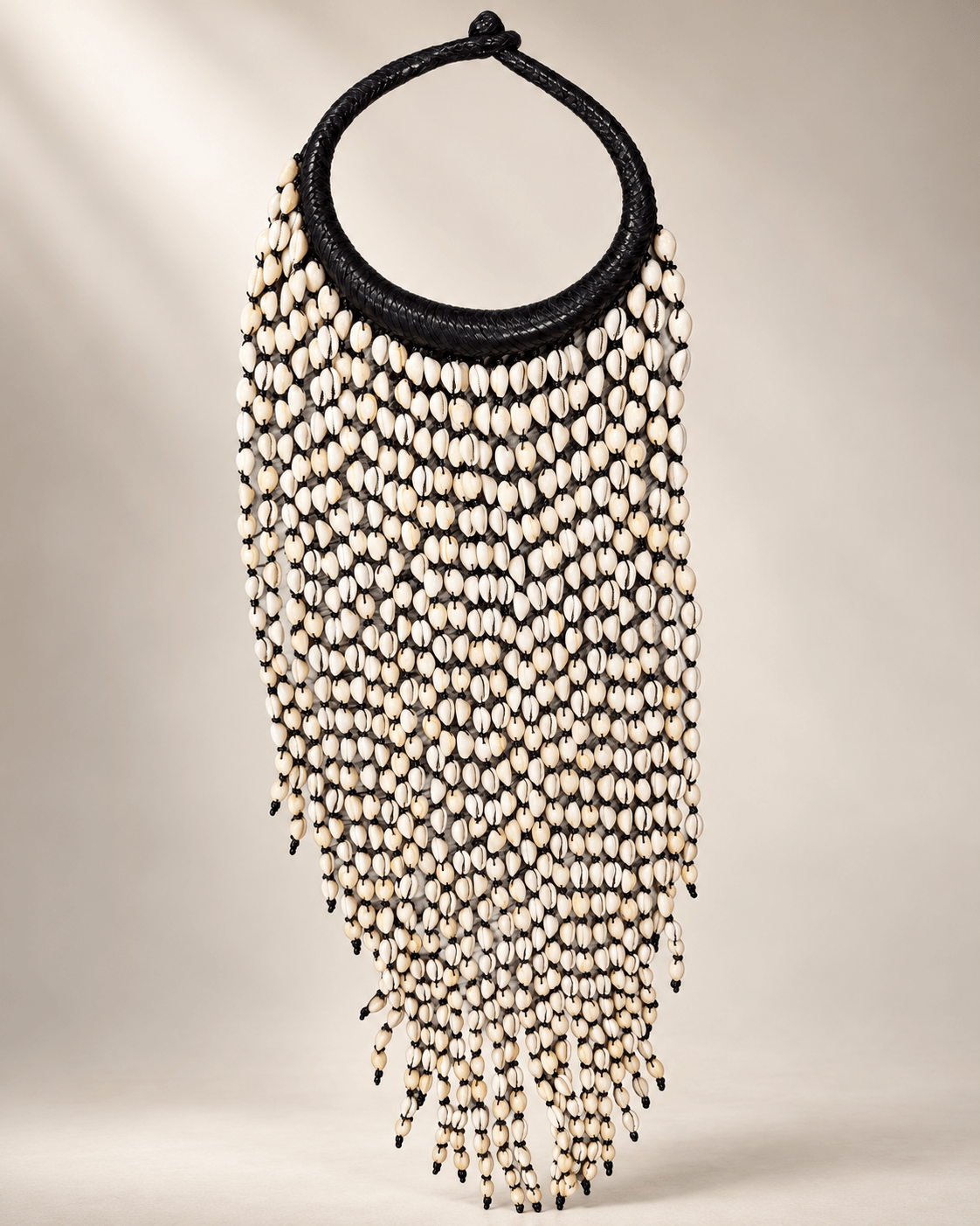 Genuine Leather Cowrie Fringe Necklace - Trufacebygrace