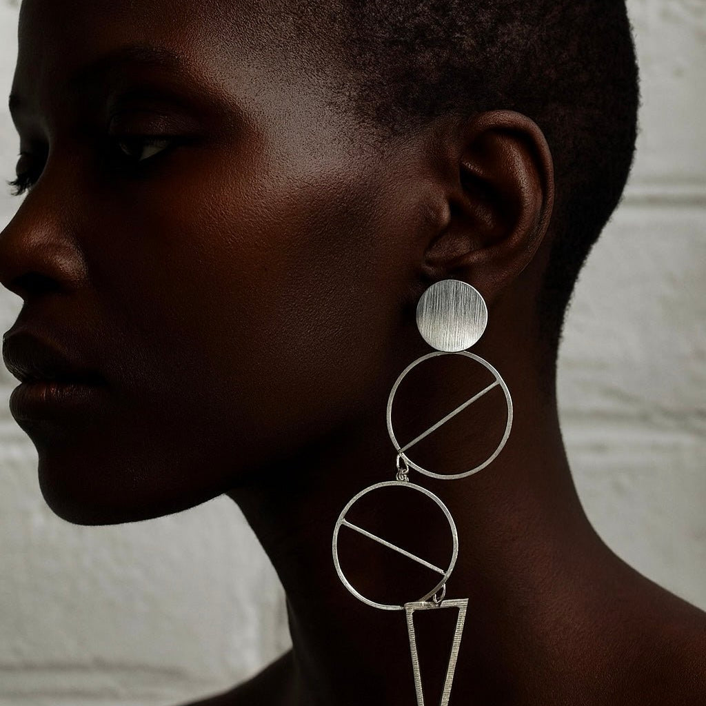 Geo - Stack Statement lightweight Earrings - Trufacebygrace
