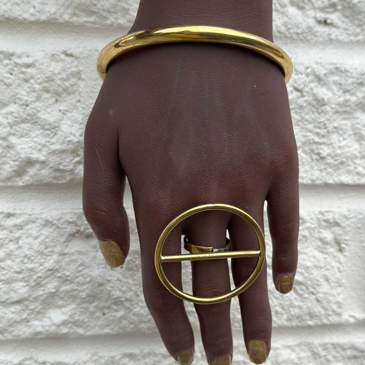 Geometric Brass Bracelet Collection - Trufacebygrace