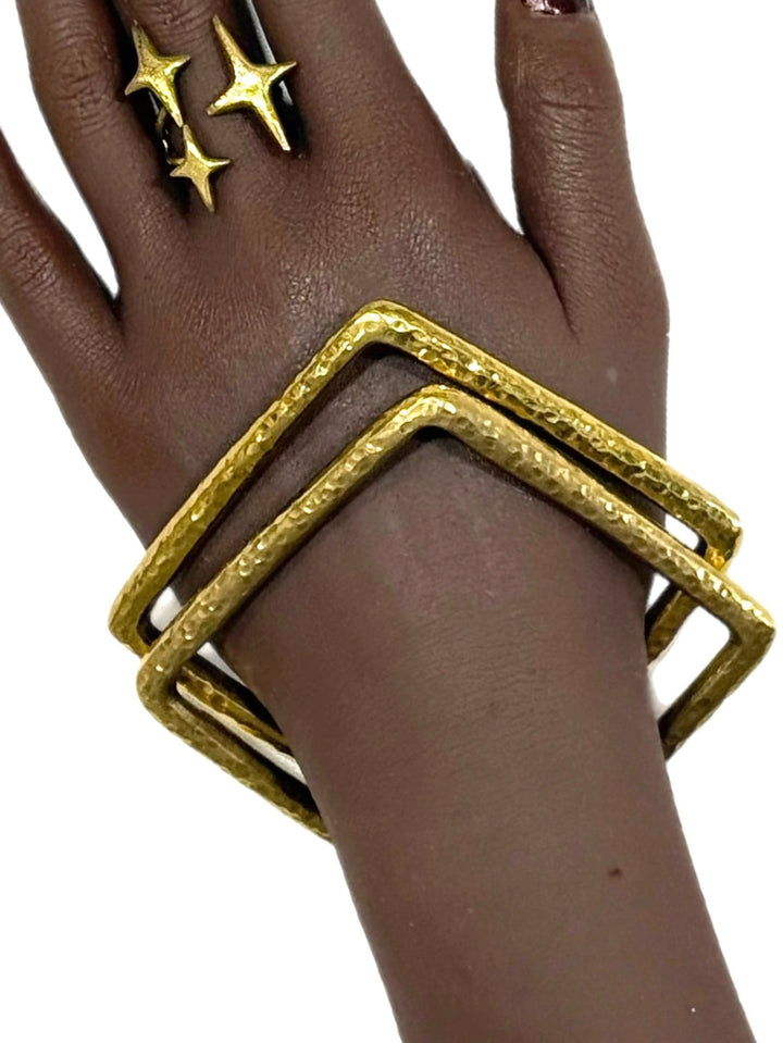 Geometric Brass Bracelet Collection - Trufacebygrace