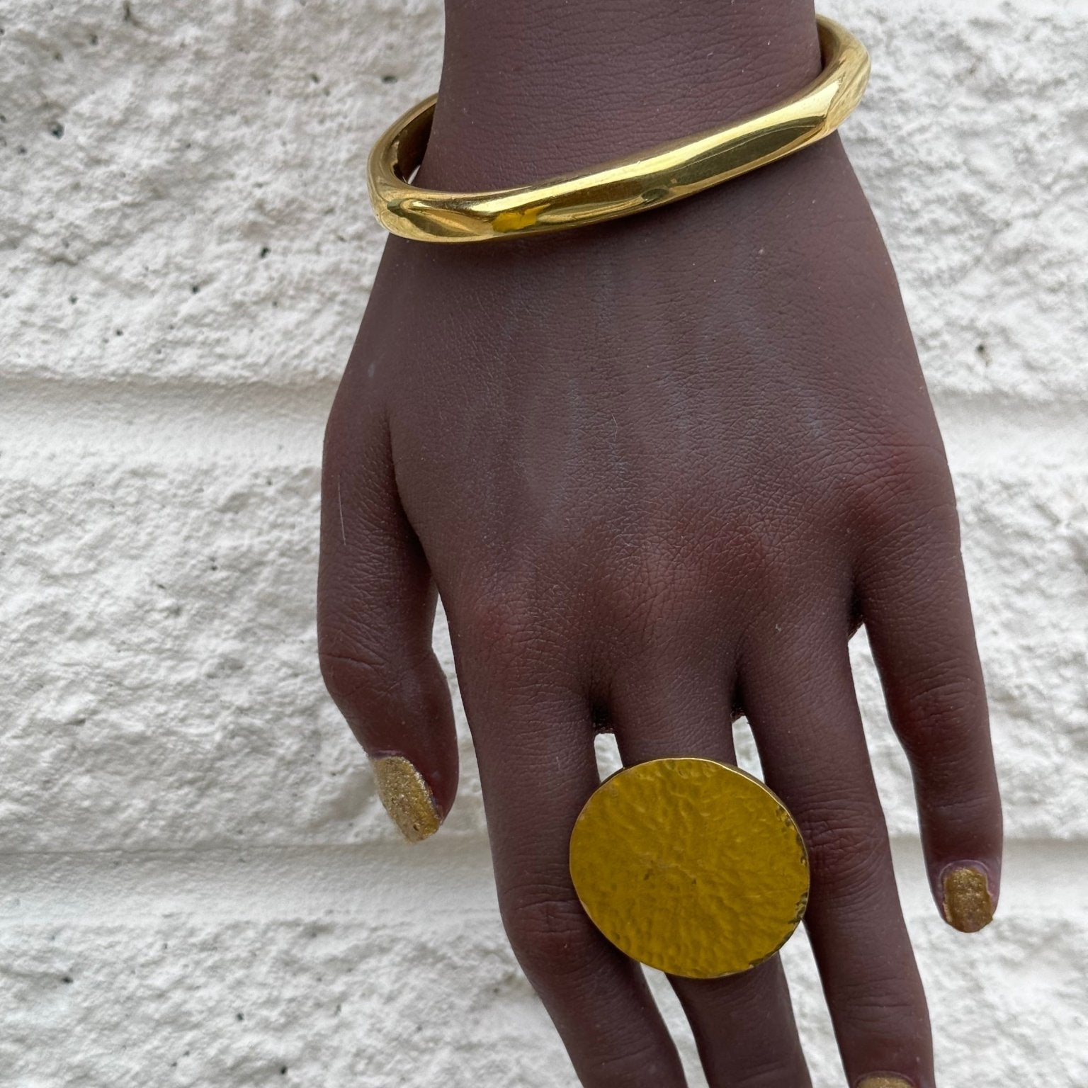 Geometric Brass Bracelet Collection - Trufacebygrace