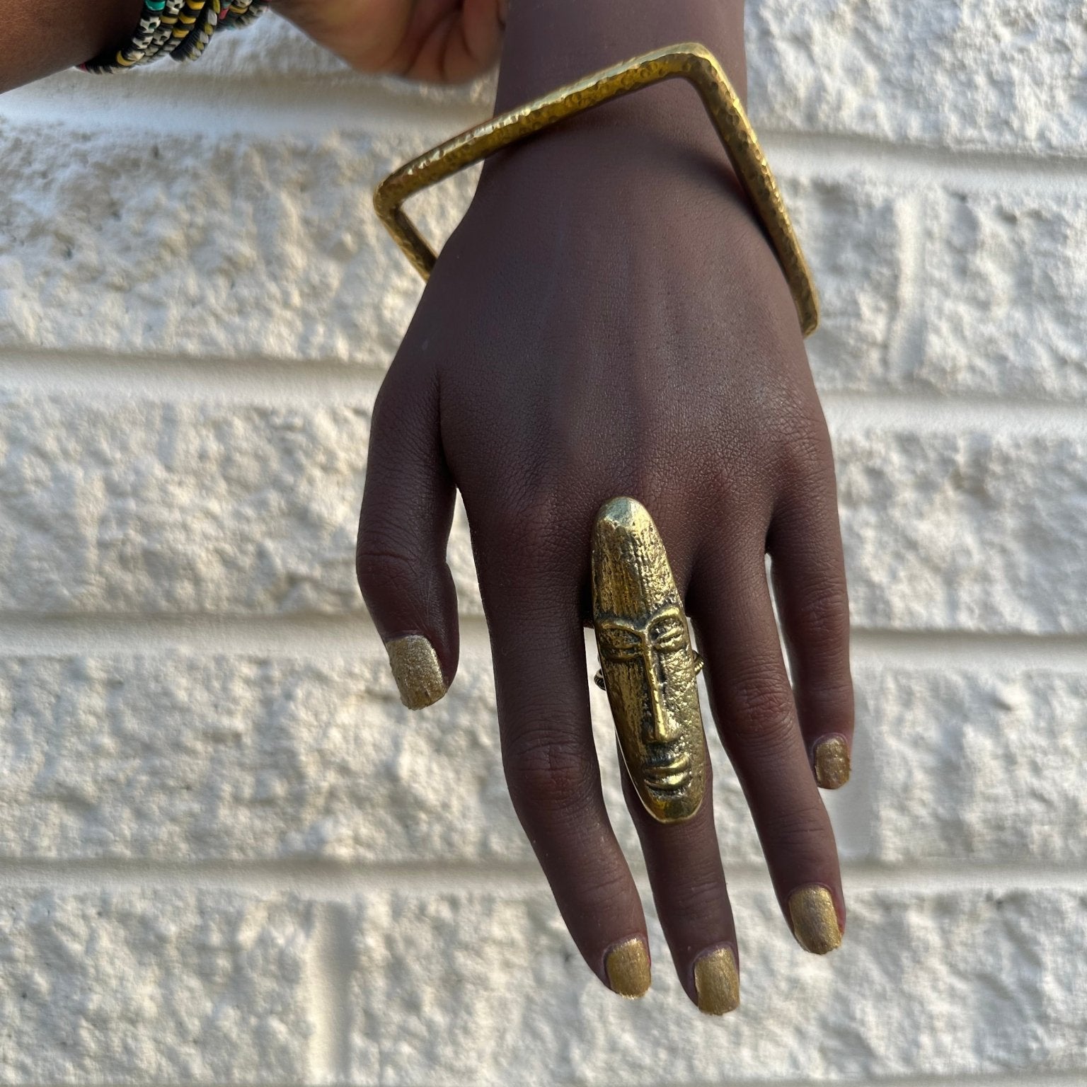 Geometric Brass Bracelet Collection - Trufacebygrace