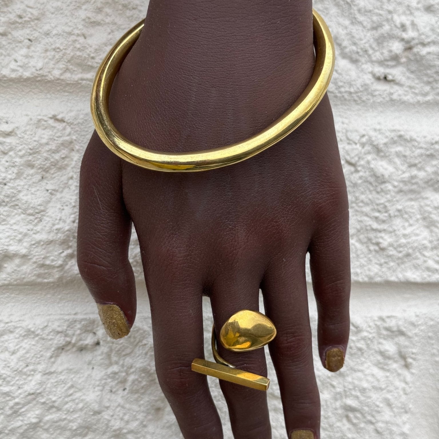 Geometric Brass Bracelet Collection - Trufacebygrace