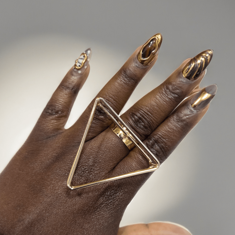 Geometric Triangle Statement Ring - Trufacebygrace