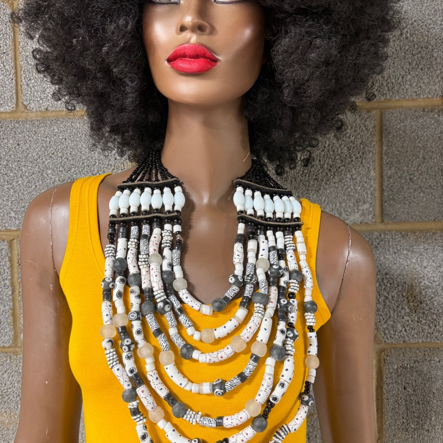 Ghanaian Glass beads /Krobo beads Necklace - Trufacebygrace
