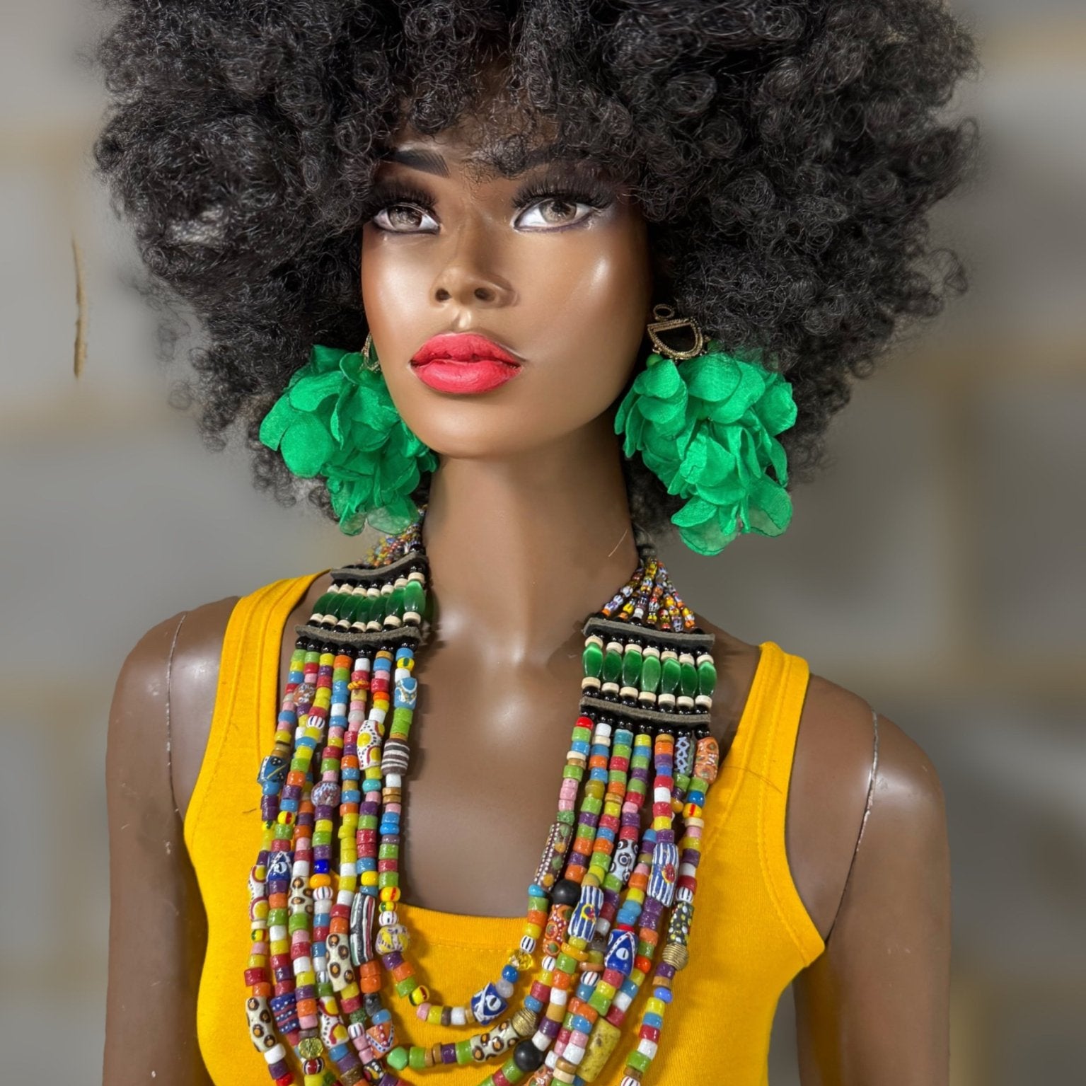 Ghanaian Glass beads /Krobo beads Necklace - Trufacebygrace