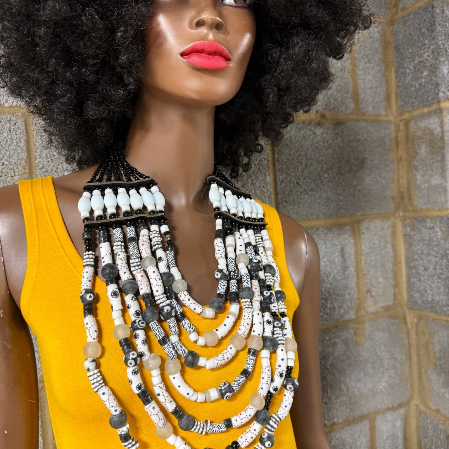 Ghanaian Glass beads /Krobo beads Necklace - Trufacebygrace