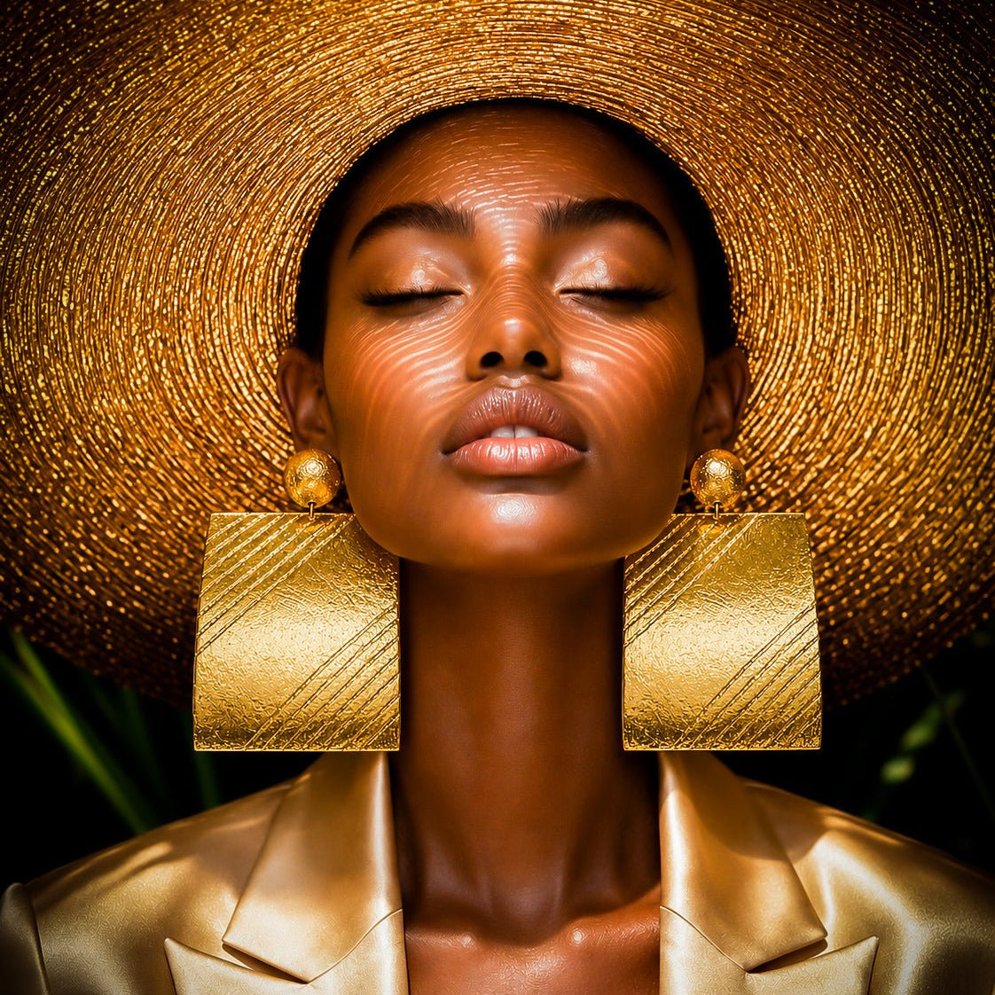 Gilded Square Earrings - Trufacebygrace