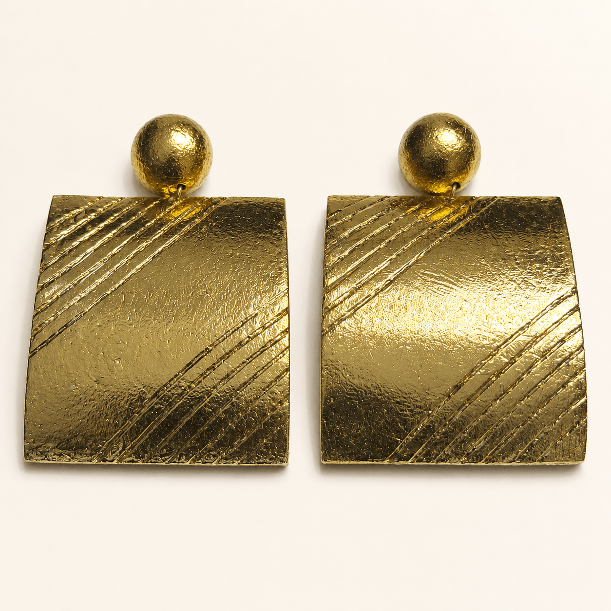 Gilded Square Earrings - Trufacebygrace
