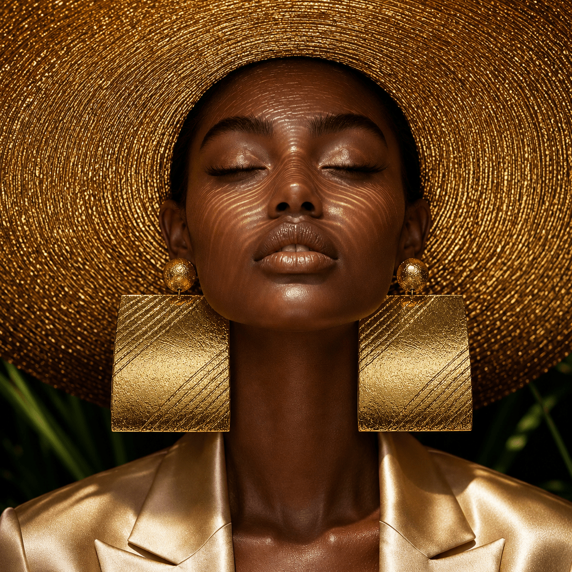Gilded Square Earrings - Trufacebygrace