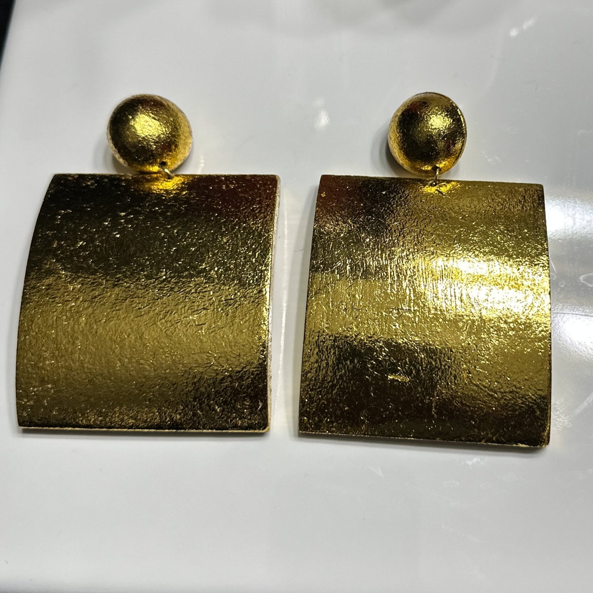 Gilded Square Earrings - Trufacebygrace