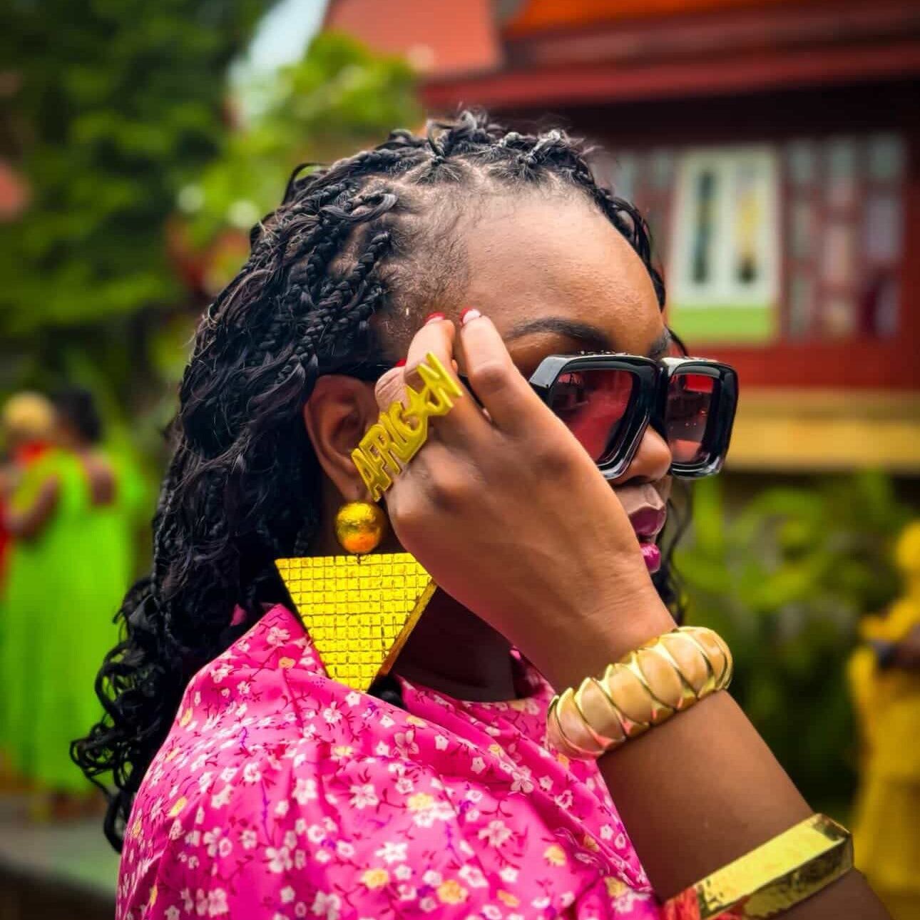 Gilded Triangle Earrings - Trufacebygrace