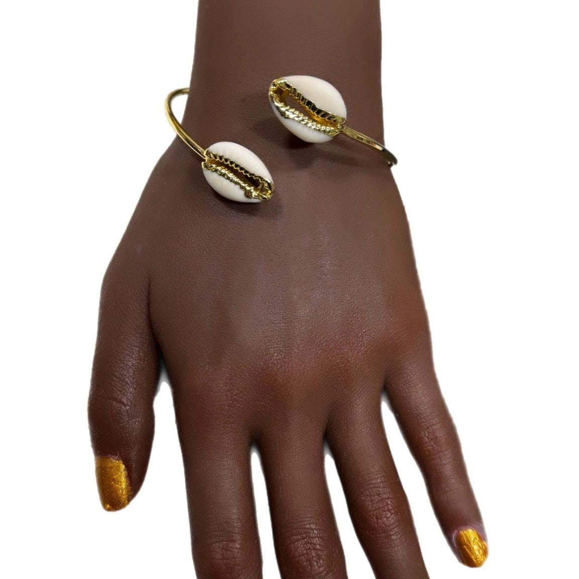 Goddess Adjustable Double cowry shell Bracelet/Bangle - Trufacebygrace