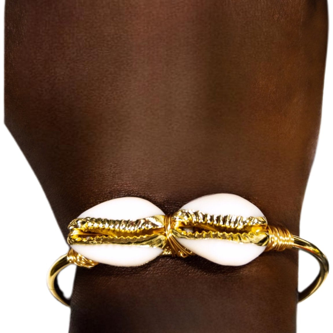 Goddess Adjustable Double cowry shell Bracelet/Bangle - Trufacebygrace