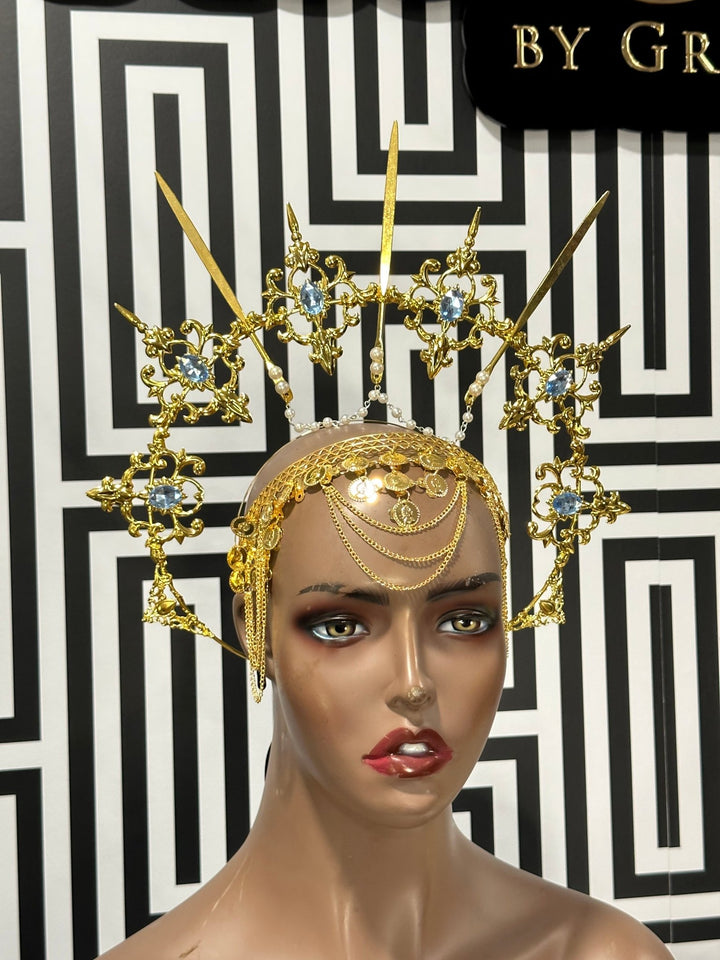 Goddess Agutu headpiece/ Crown Set - Trufacebygrace