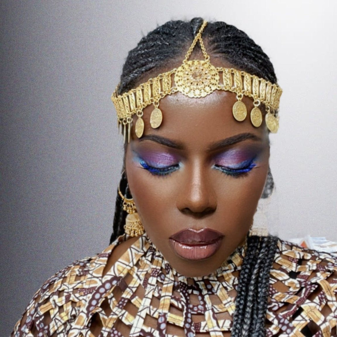 Goddess Tierah Maang Tikka Gold headpiece/ head chain - Trufacebygrace