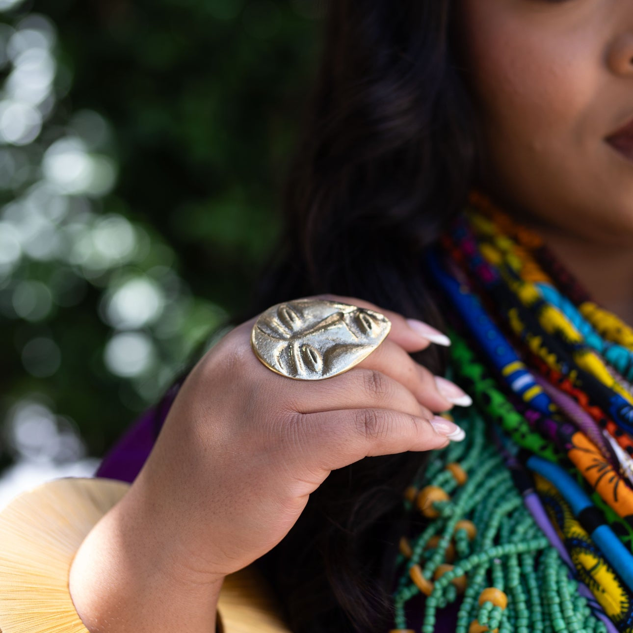 Golden Guardian Mask Ring - Trufacebygrace