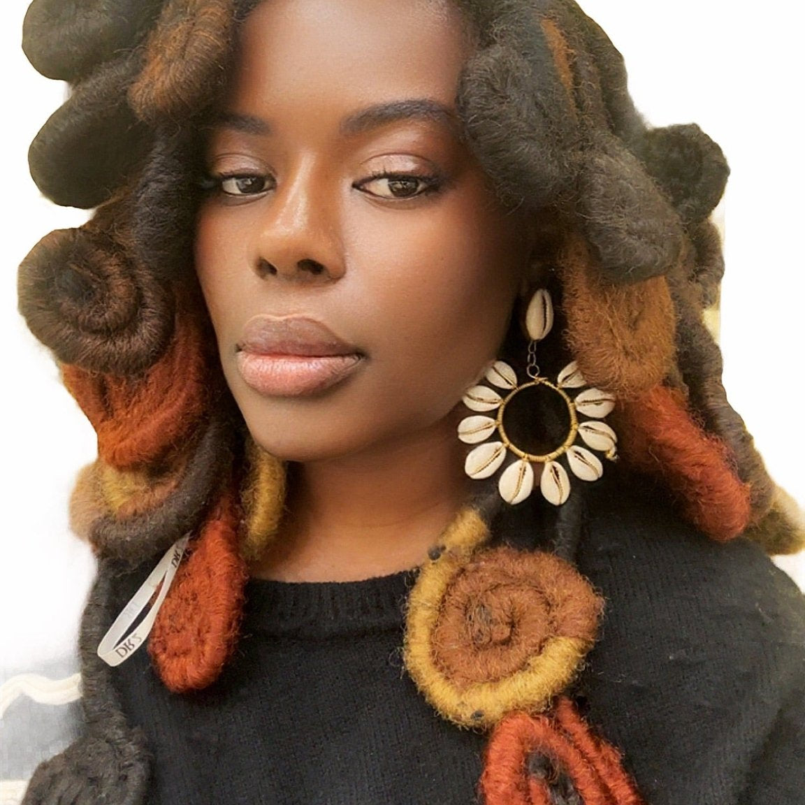 Golden Halo Cowry Statement Earrings - Trufacebygrace