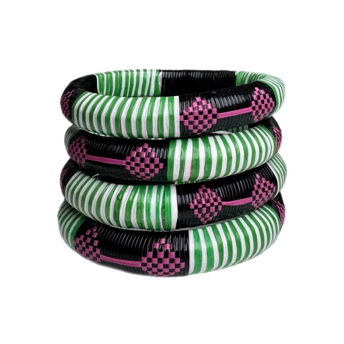 Green Woven Bangle Set - Trufacebygrace