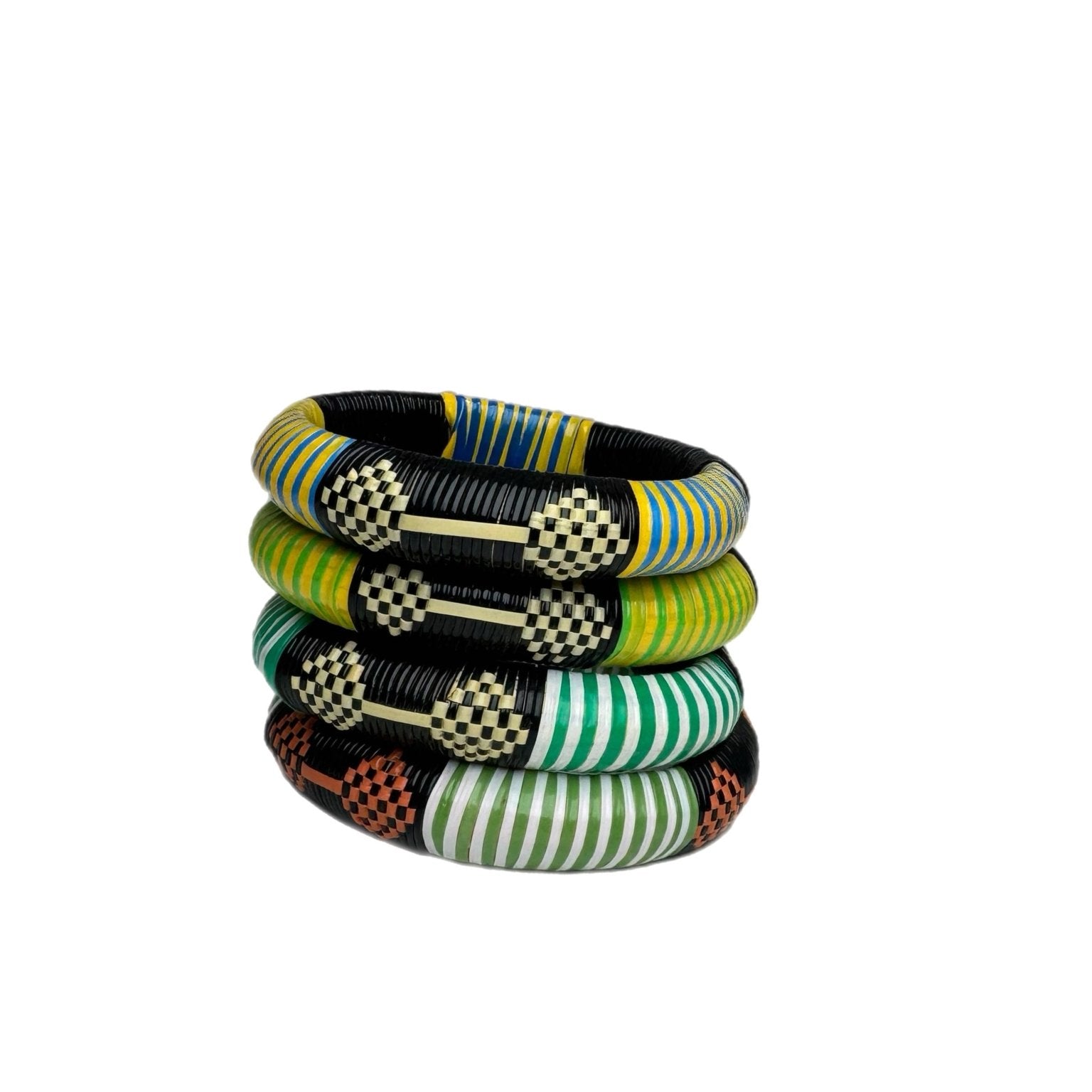 Green Woven Bangle Set - Trufacebygrace