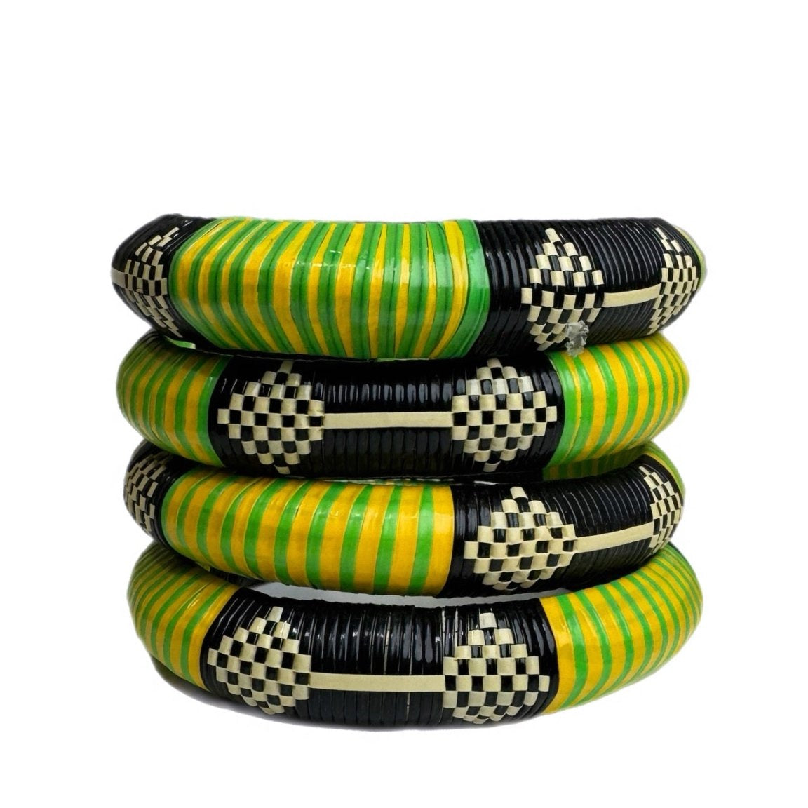 Green Woven Bangle Set - Trufacebygrace