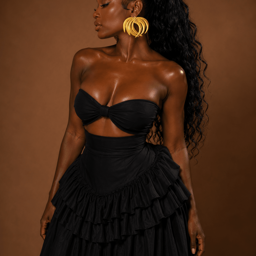 Gye Nyame Fan Statement Earrings - Trufacebygrace